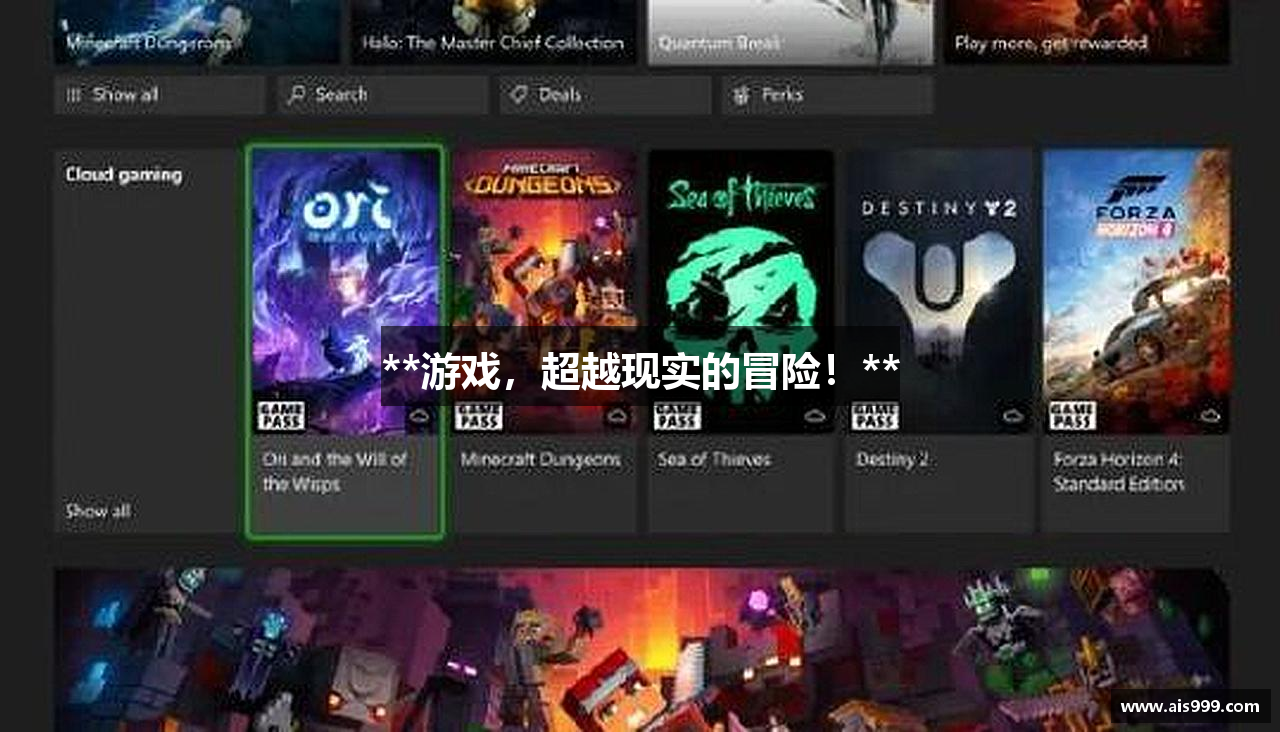 **游戏，超越现实的冒险！**